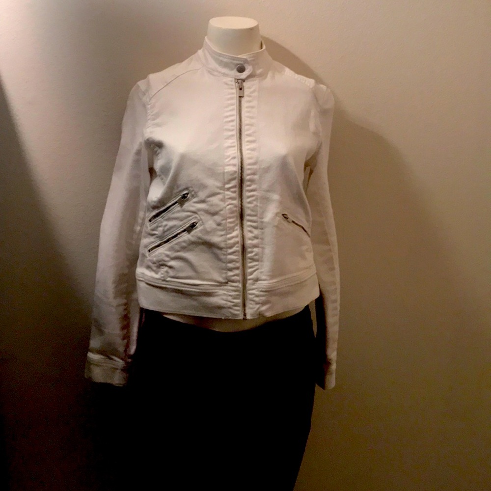 White Banana republic Jean Jacket